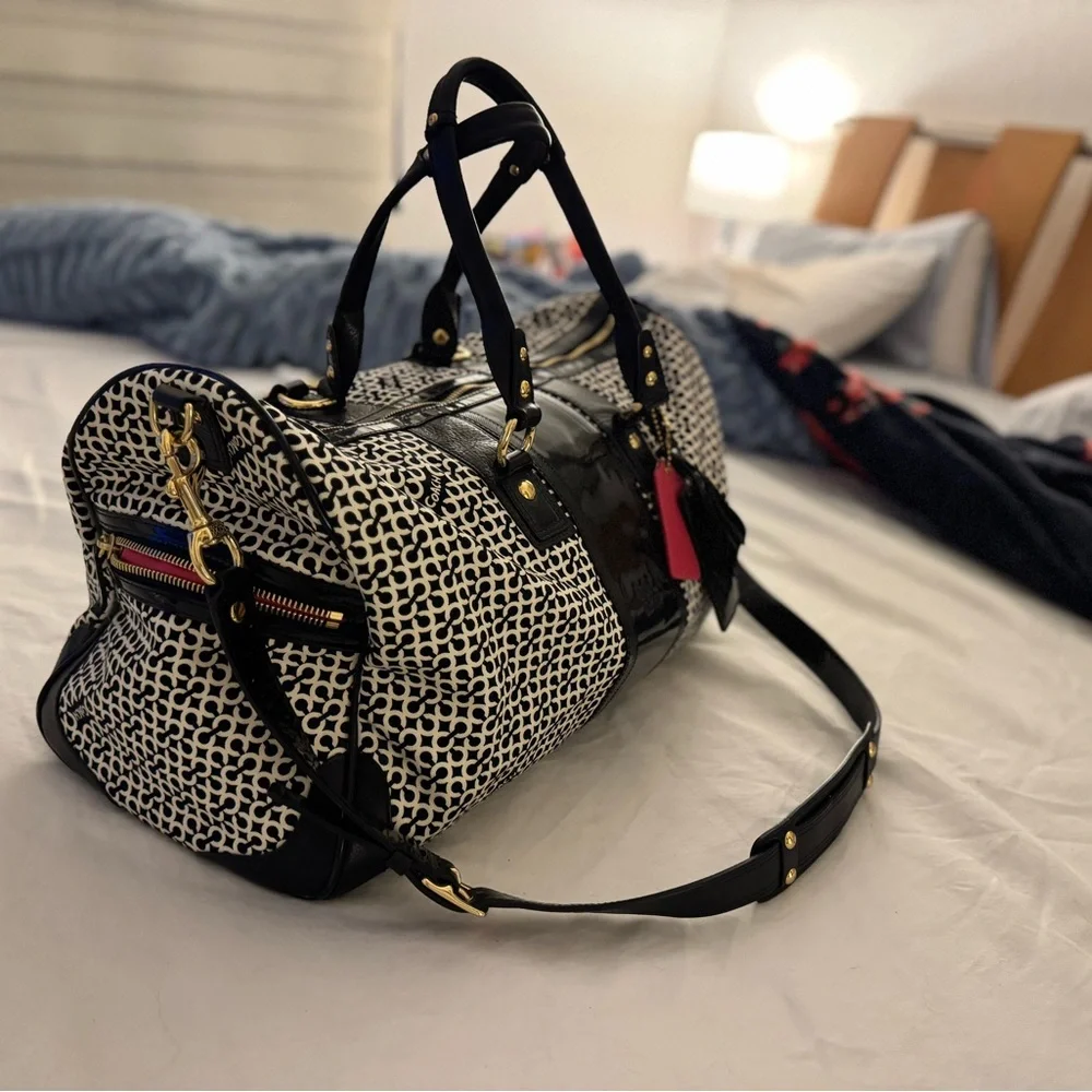 Coach Penelope Op Art Duffle Weekender - Picture 2 of 7